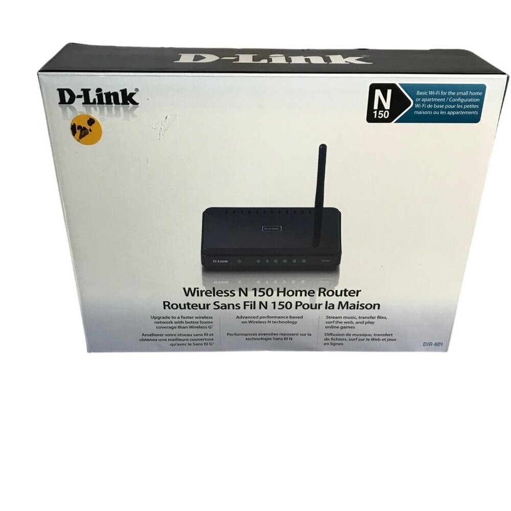 D-Link Wireless N 150 Home Router DIR-601 WPA2 Security & WPS Push Button